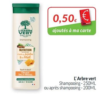 Promotions L` arbre vert shampooing - L'arbre vert - Valide de 01/07/2019 à 31/07/2019 chez Intermarche