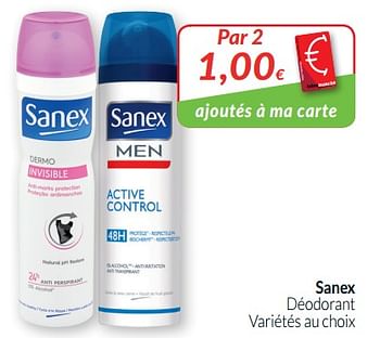 Promotions Sanex déodorant - Sanex - Valide de 01/07/2019 à 31/07/2019 chez Intermarche