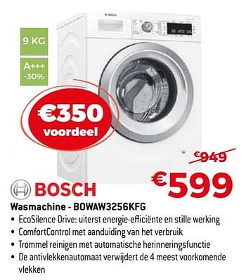 Promoties Bosch wasmachine - bowaw3256kfg - Bosch - Geldig van 01/07/2019 tot 31/07/2019 bij Exellent