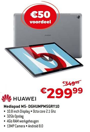 Promotions Huawei mediapad m5- dghumpm5gry10 - Huawei - Valide de 01/07/2019 à 31/07/2019 chez Exellent