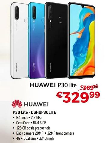 Promoties Huawei p30 lite - dghup30lite - Huawei - Geldig van 01/07/2019 tot 31/07/2019 bij Exellent