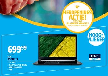 Promoties Acer acer aspire 3 - Acer - Geldig van 27/06/2019 tot 31/07/2019 bij Auva