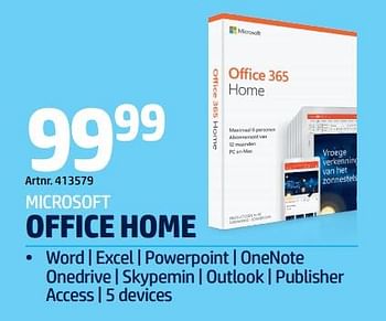 Promotions Microsoft office home - Microsoft - Valide de 27/06/2019 à 31/07/2019 chez Auva