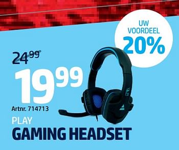 Promoties Play gaming headset - Huismerk - Auva - Geldig van 27/06/2019 tot 31/07/2019 bij Auva