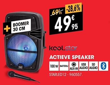 Promoties Kool.star actieve speaker starled12 - Kool.Star - Geldig van 01/07/2019 tot 31/07/2019 bij Electro Depot
