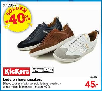 Promoties Lederen herensneakers - Kickers - Geldig van 03/07/2019 tot 16/07/2019 bij Makro