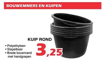 Promoties Bouwemmers en kuipen kuip rond - Huismerk - Itek - Geldig van 28/06/2019 tot 31/07/2019 bij Itek