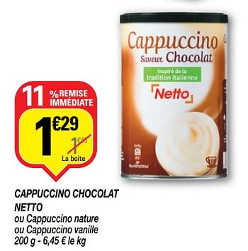 Cappuccino goût vanille - Carrefour - 18 g