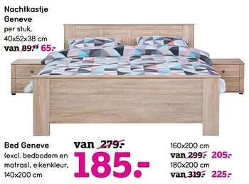 Promoties Nachtkastje geneve - Huismerk - Leen Bakker - Geldig van 01/07/2019 tot 31/07/2019 bij Leen Bakker