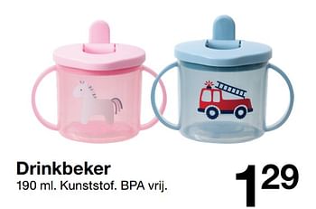 Promoties Drinkbeker - Huismerk - Zeeman  - Geldig van 29/06/2019 tot 31/12/2019 bij Zeeman