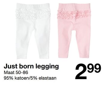 Promoties Just born legging - Huismerk - Zeeman  - Geldig van 29/06/2019 tot 31/12/2019 bij Zeeman