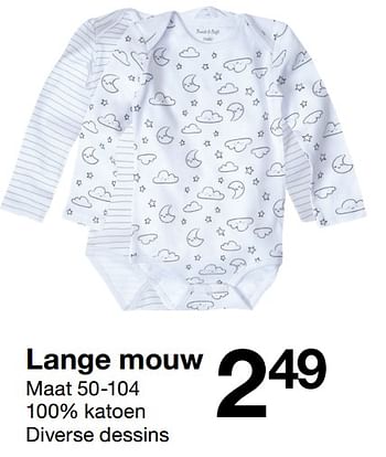 Promotions Lange mouw - Produit maison - Zeeman  - Valide de 29/06/2019 à 31/12/2019 chez Zeeman