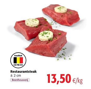 Promoties Restaurantsteak - Huismerk - Colruyt - Geldig van 03/07/2019 tot 16/07/2019 bij Colruyt