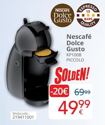 Promoties Krups nescafé dolce gusto kp100b piccolo - Krups - Geldig van 01/07/2019 tot 31/07/2019 bij Eldi