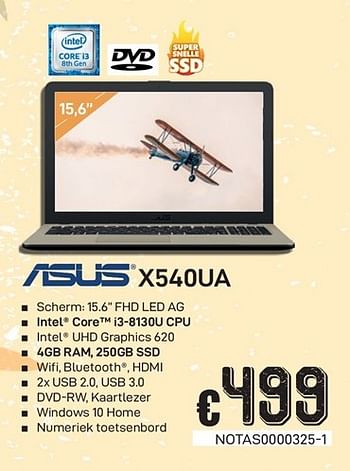 Promotions Asus x540ua - Asus - Valide de 01/07/2019 à 15/08/2019 chez Compudeals