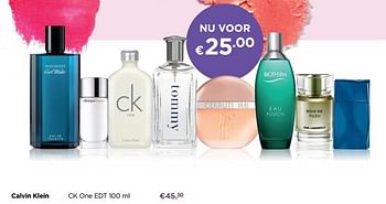Promoties Calvin klein ck one edt - Calvin Klein - Geldig van 01/07/2019 tot 31/07/2019 bij ICI PARIS XL