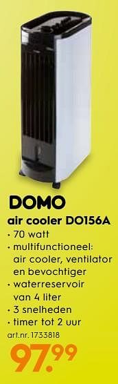 Promoties Domo air cooler do156a - Domo - Geldig van 01/07/2019 tot 31/07/2019 bij Blokker
