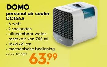Promoties Domo personal air cooler do154a - Domo - Geldig van 01/07/2019 tot 31/07/2019 bij Blokker