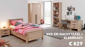 Promoties Bed en nachttafel +kleerkast - Huismerk - Prima Lux - Geldig van 01/07/2019 tot 31/07/2019 bij Prima Lux