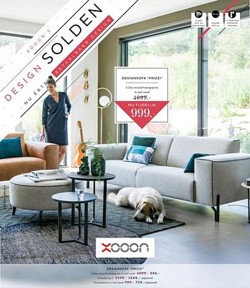 Promoties Designsofa prizzi - Huismerk - Xooon - Geldig van 01/07/2019 tot 31/07/2019 bij Xooon