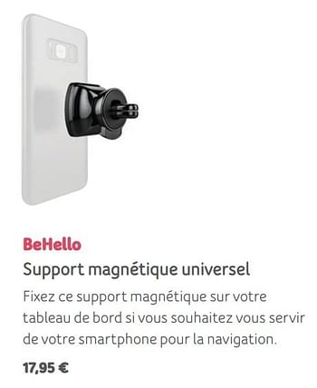 Promoties Behello support magnétique universel - BeHello - Geldig van 01/07/2019 tot 05/08/2019 bij Telenet
