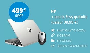 Promoties Hp laptop 14 + souris envy gratuite - HP - Geldig van 01/07/2019 tot 05/08/2019 bij Telenet
