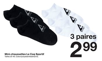 kopen verwennen opmerking Huismerk - Zeeman Mini-chaussettes le coq sportif - Promotie bij Zeeman