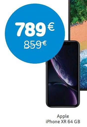 Promotions Apple iphone xr 64 gb - Apple - Valide de 01/07/2019 à 05/08/2019 chez Telenet