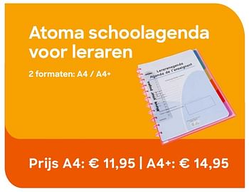 Promoties Atoma schoolagenda voor leraren - Atoma - Geldig van 03/07/2019 tot 08/09/2019 bij Ava