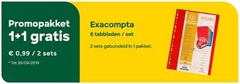 Promoties Exacompta 6 tabbladen - set - Exacompta - Geldig van 03/07/2019 tot 08/09/2019 bij Ava