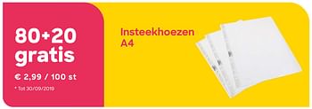 Promoties Insteekhoezen a4 - Huismerk - Ava - Geldig van 03/07/2019 tot 08/09/2019 bij Ava
