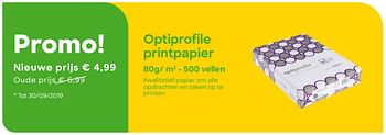 Promoties Optiprofile printpapier - Huismerk - Ava - Geldig van 03/07/2019 tot 08/09/2019 bij Ava