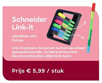 Promoties Schneider link-it opstelbaar etui - Schneider - Geldig van 03/07/2019 tot 08/09/2019 bij Ava