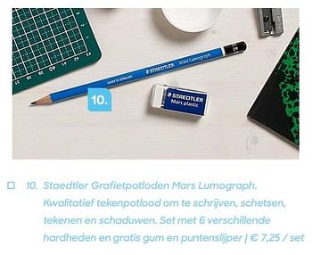 Promoties Staedtler grafietpotloden mars lumograph - Staedtler - Geldig van 03/07/2019 tot 08/09/2019 bij Ava
