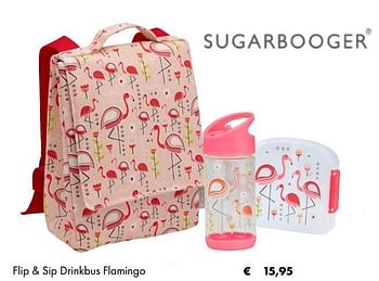 Promoties Flip + sip drinkbus flamingo - Sugarbooger - Geldig van 03/07/2019 tot 31/08/2019 bij De Kinderplaneet