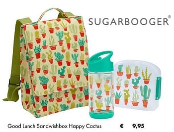 Promoties Good lunch sandwishbox happy cactus - Sugarbooger - Geldig van 03/07/2019 tot 31/08/2019 bij De Kinderplaneet