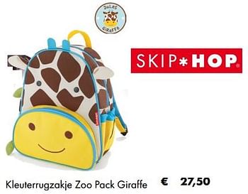 Promoties Kleuterrugzakje zoo pack giraffe - Skip Hop - Geldig van 03/07/2019 tot 31/08/2019 bij De Kinderplaneet