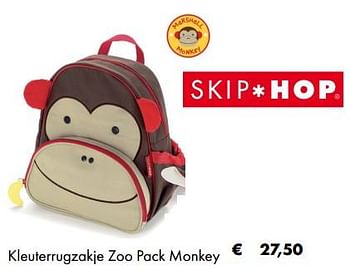 Promoties Kleuterrugzakje zoo pack monkey - Skip Hop - Geldig van 03/07/2019 tot 31/08/2019 bij De Kinderplaneet