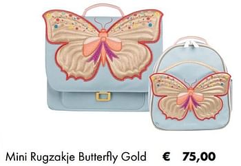 Promoties Mini rugzakje butterfly gold - Jeune Premier - Geldig van 03/07/2019 tot 31/08/2019 bij De Kinderplaneet