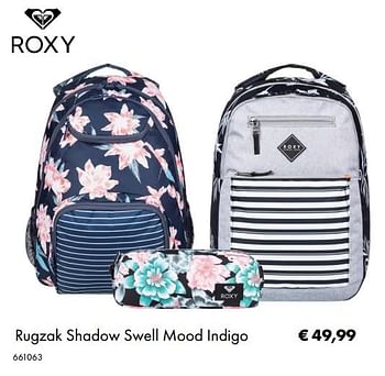 Promoties Rugzak shadow swell mood indigo - Roxy - Geldig van 03/07/2019 tot 31/08/2019 bij De Kinderplaneet