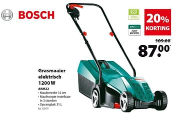 doe alstublieft niet Flikkeren bouwen Bosch Bosch grasmaaier elektrisch 1200 w arm32 - Promotie bij Gamma