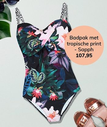 Promotions Badpak met tropische print - Sapph - Valide de 06/07/2019 à 31/08/2019 chez MS Mode