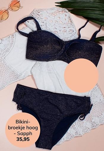 Promoties Bikinibroekje hoog - Sapph - Geldig van 06/07/2019 tot 31/08/2019 bij MS Mode