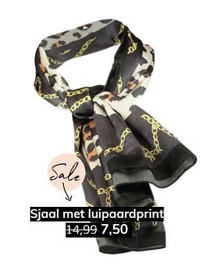 Promoties Sjaal met luipaardprint - Huismerk - MS Mode - Geldig van 06/07/2019 tot 31/08/2019 bij MS Mode