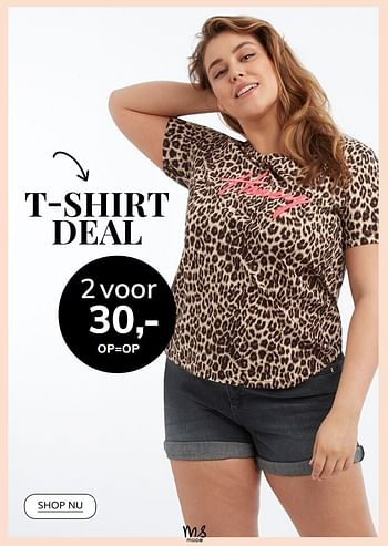 Promoties T-shirt - Huismerk - MS Mode - Geldig van 06/07/2019 tot 31/08/2019 bij MS Mode
