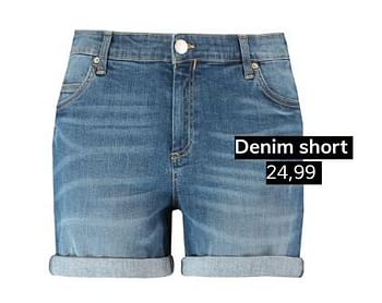 Promoties Denim short - Huismerk - MS Mode - Geldig van 06/07/2019 tot 31/08/2019 bij MS Mode