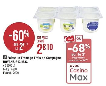 Fromage frais geant casino no deposit