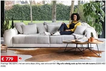 Promoties Big sofa - Huismerk - Meubelen Crack - Geldig van 01/07/2019 tot 31/07/2019 bij Meubelen Crack