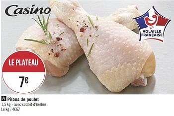Promotions Pilons de poulet - Produit Maison - Géant Casino - Valide de 09/07/2019 à 21/07/2019 chez Géant Casino