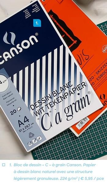 Promotions Bloc de dessin « c » à grain canson - Canson - Valide de 03/07/2019 à 08/09/2019 chez Ava